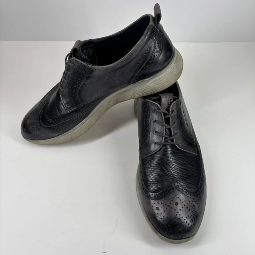 ECCO S-Classic Men's US‎ 9 Magnet Leather Brogue Wingtip Spikeless Golf Shoes